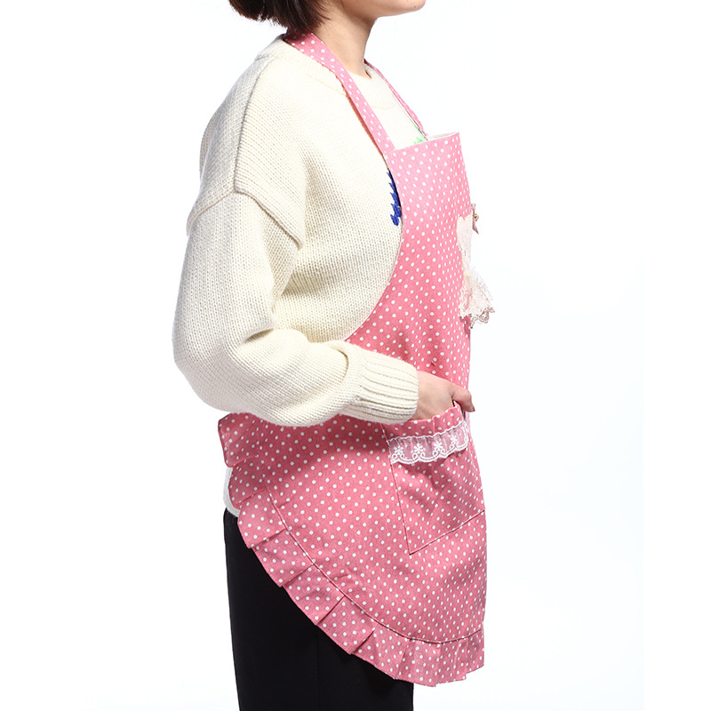 帆布加PVC双层小熊围裙带口袋神奇防水防污厨房围裙 地摊货源批发产品图