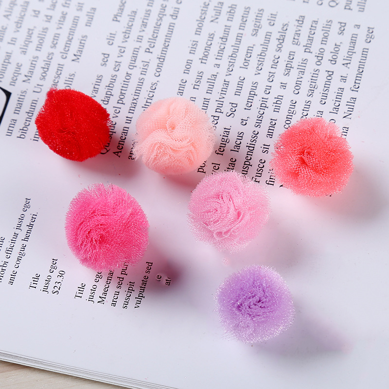 Spot Wholesale Color Pom Pom High Elastic Polyester Mobile Shell Pom Pom Early Education Toys For Children Diy Pom Pom details Picture