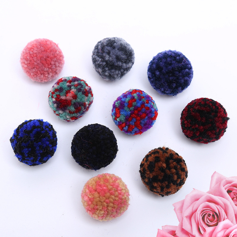 Manufacturers Direct Selling Polyester Yarn Ball Lace Yarn Ball Diy Hairball Plush Ball To Sample Custom Wholesale