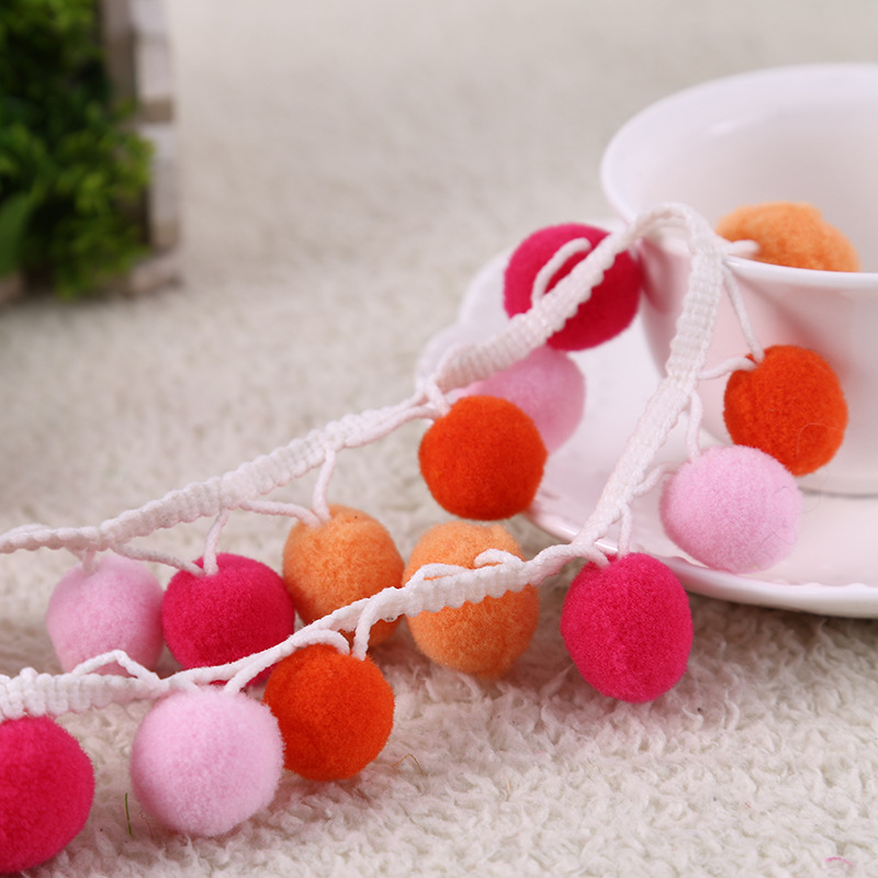 Scarf Garment Accessories Lace Ball High Quality Multi-Color Mix Handmade Lace Hairball Handmade Cashmere Hairball Specification drawing