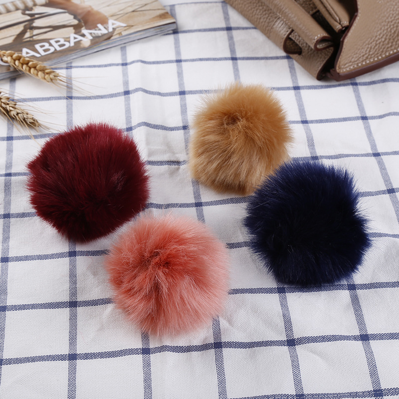 Imitation Rabbit Hair Solid Color Hair Pendant Clothing Accessories Handmade Diy Accessories Adornment Hairball Material Wholesale Can Be Customized
