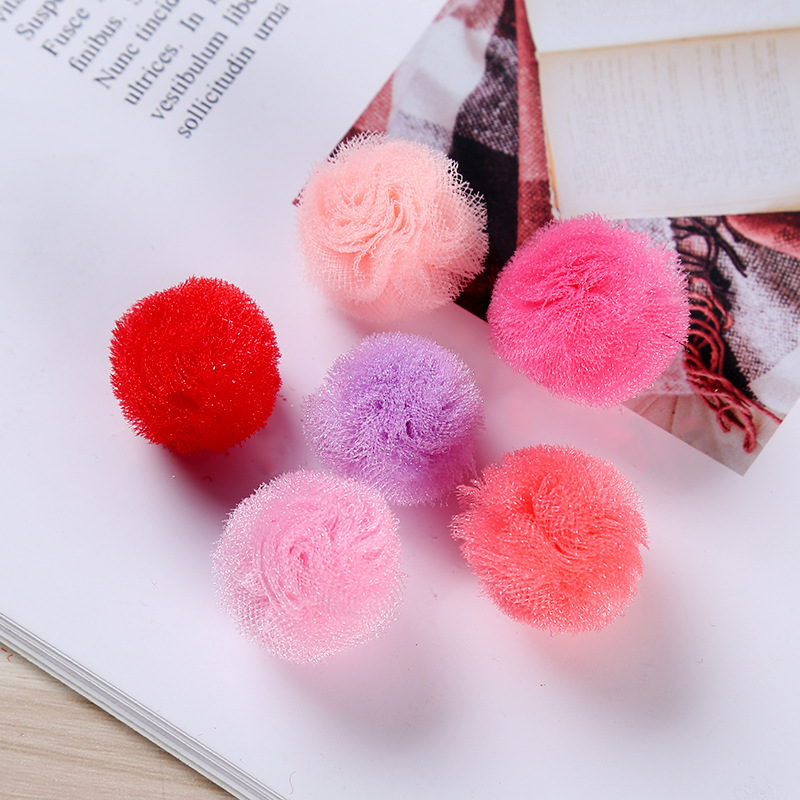 Spot Wholesale Color Pom Pom High Elastic Polyester Mobile Shell Pom Pom Early Education Toys For Children Diy Pom Pom Specification drawing