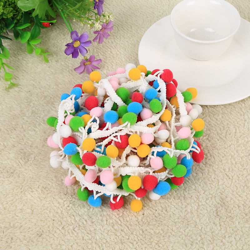 Multi-Color High Elastic Polyester Handmade Lace Hairball Accessories Shoes And Hats Accessories Clothing Decoration Hairball Lace Wholesale