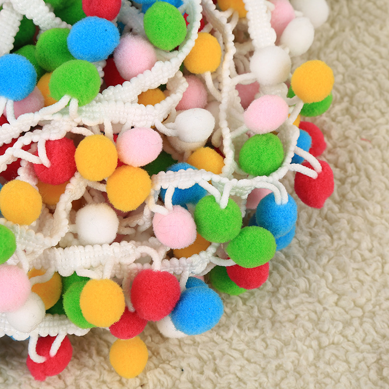 Multi-Color High Elastic Polyester Handmade Lace Hairball Accessories Shoes And Hats Accessories Clothing Decoration Hairball Lace Wholesale details Picture