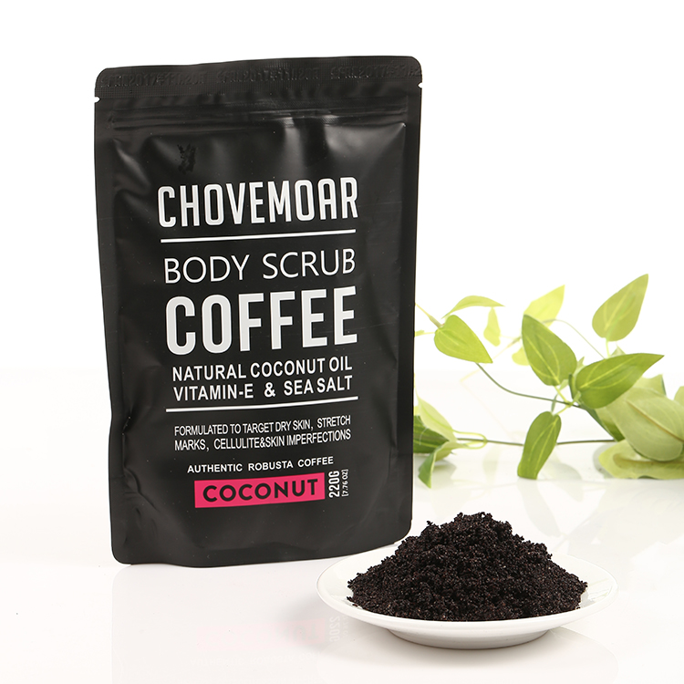 Coffee scrub CHOVEMOAR body Scrub removes chicken skin, stretch marks, moisturizes and tightens the skin details Picture