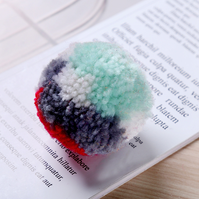 Clothing Accessories Scarf Decoration Kindergarten Early Education Toys Diy Hand-Made Polyester Hairball Hair Accessories Clothing Wholesale details Picture