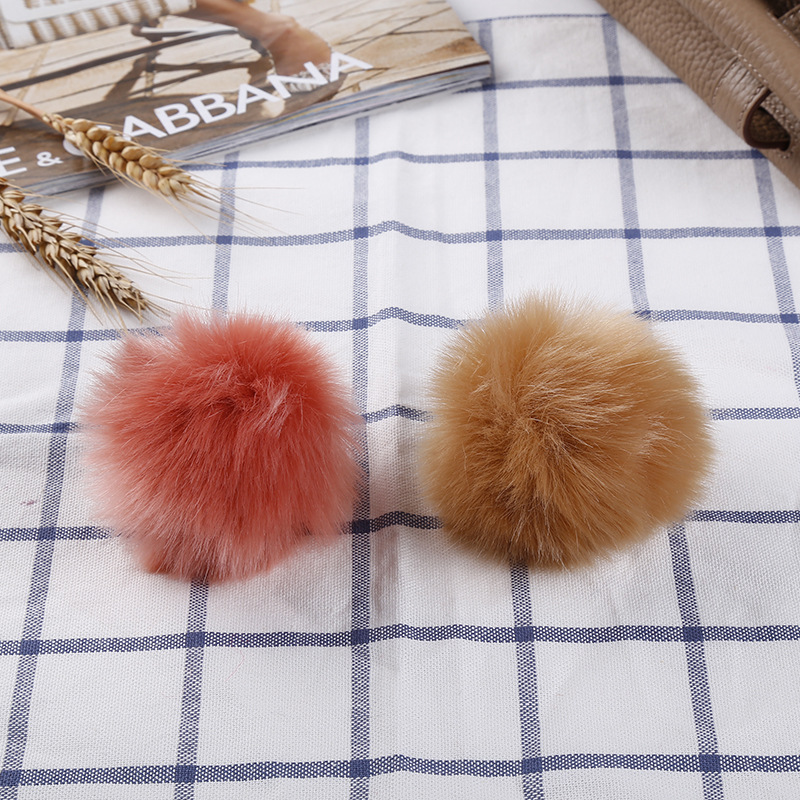 Imitation Rabbit Hair Solid Color Hair Pendant Clothing Accessories Handmade Diy Accessories Adornment Hairball Material Wholesale Can Be Customized Specification drawing