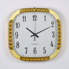 义乌好货 欧式挂钟简约方形挂钟客厅个性钟表 时尚创意时钟