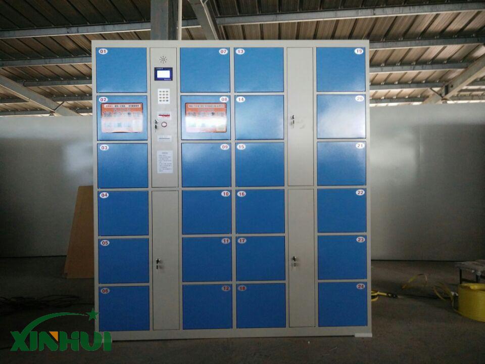 Supermarket lockers, supermarket parcel lockers, electronic parcel lockers, fingerprint model, 36 doors, blue Application Scenario