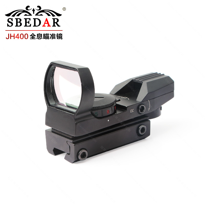 Holographic sight with internal red dot reflection four-point stealth sight