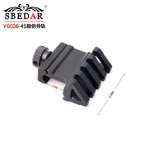 Guide rail conversion 45 degree guide dovetail slot sight holder