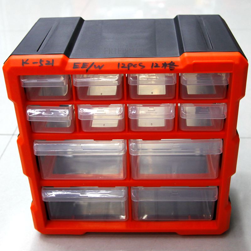 挂壁式全透明零件盒收纳盒分类配件箱元件盒仓库详情图4