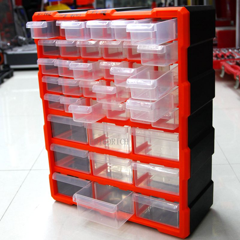 挂壁式全透明零件盒收纳盒分类配件箱元件盒仓库图