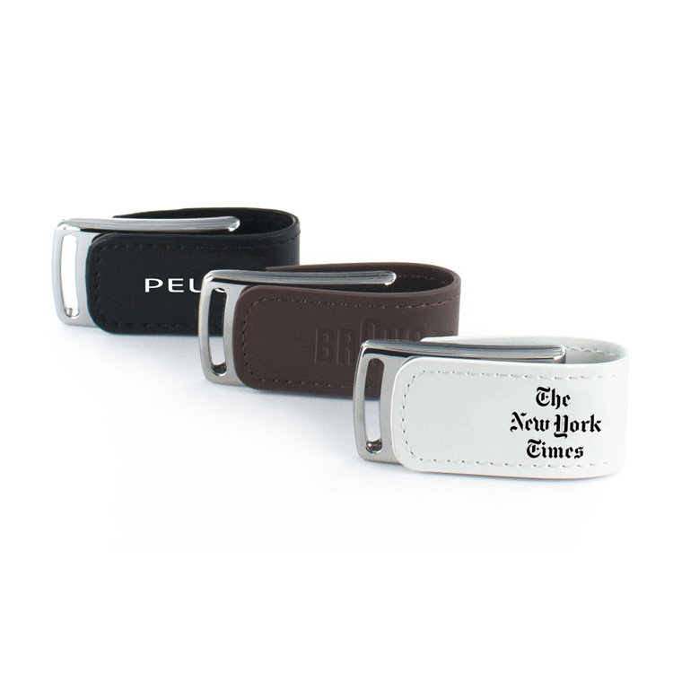 Factory direct sale of 16G flip cover leather case keychain USB flash drive, low-price creative and personalized gift, business leather USB flash drive