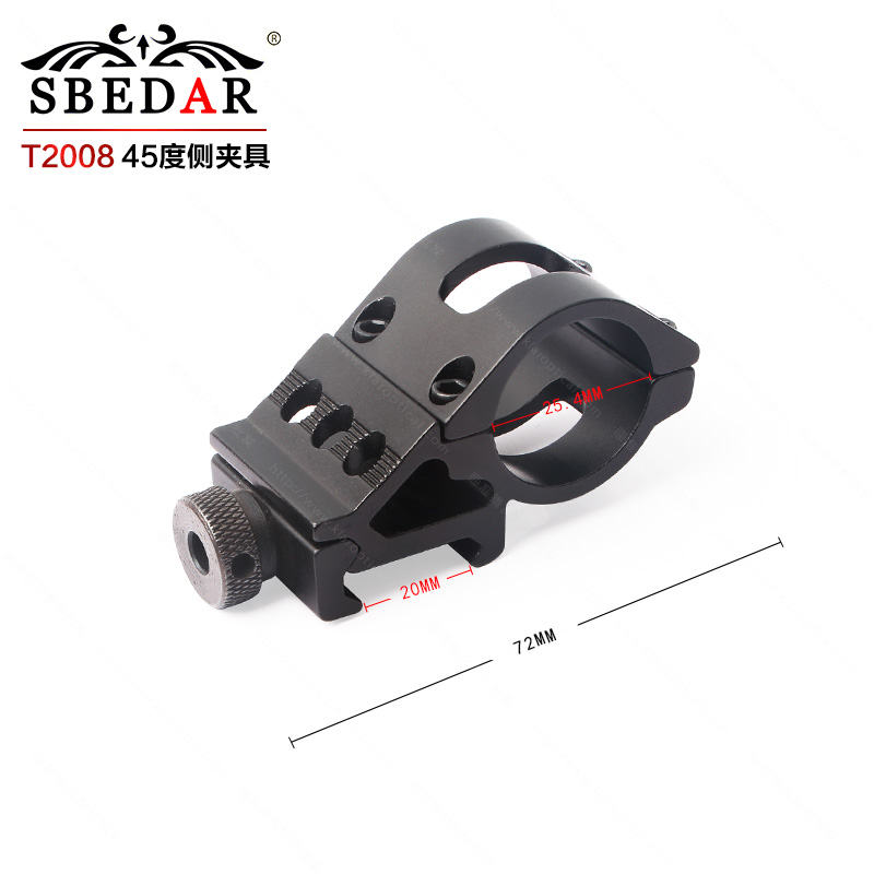 瞄准镜夹具 25管径侧装支架电筒夹图