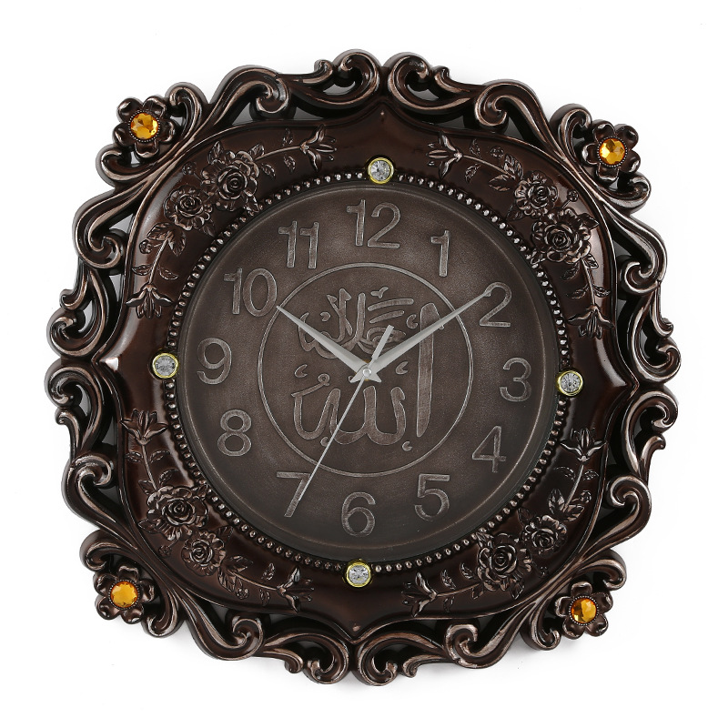 Yiwu quality vintage European and American decorative wall watch, bedroom fashionable, simple, artistic and creative, living room silent wall clock Specification image