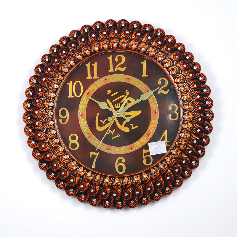 义乌好货 欧式客厅挂钟钟表现代 复古钟圆形静音简约创意时钟产品图
