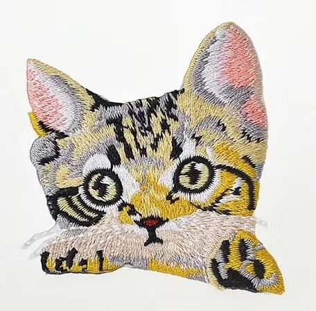 莉丰绣爱可猫咪刺绣 猫咪绣花 电脑刺绣 猫咪布贴