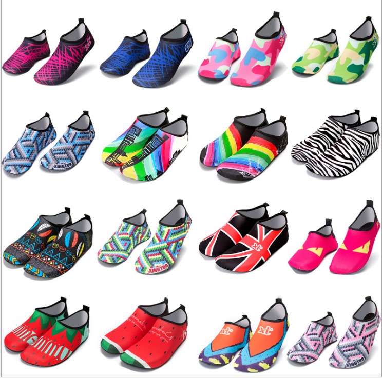 Male and female adult beach couple parent-child soft bottom diving outdoor river wading skin swimming shoes snorkeling shoes thumbnail