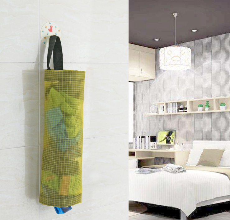 Transparent grid hanging garbage bags, storage bags, kitchen eco-friendly plastic bags, shopping bags, storage and extraction bags Specification image