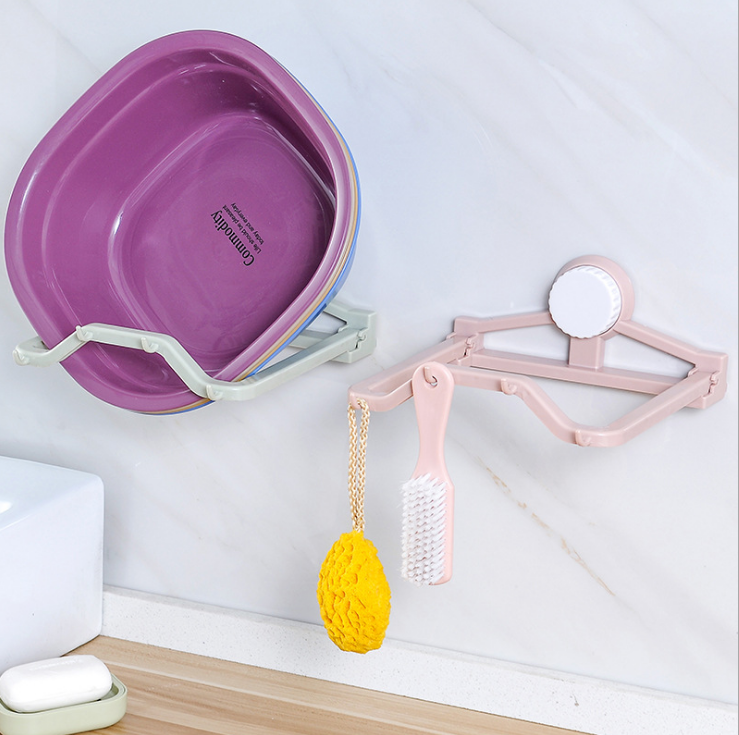 强力吸盘脸盆架挂架卫生间脸盆收纳架浴室壁挂厨房墙壁挂钩置物架
