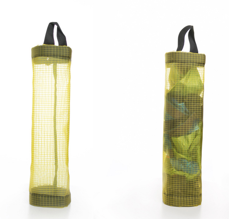 Transparent grid hanging garbage bags, storage bags, kitchen eco-friendly plastic bags, shopping bags, storage and extraction bags details Picture