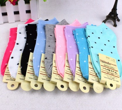 韩国可爱糖果色短袜 女士 袜子 隐形 船袜 棉袜产品图