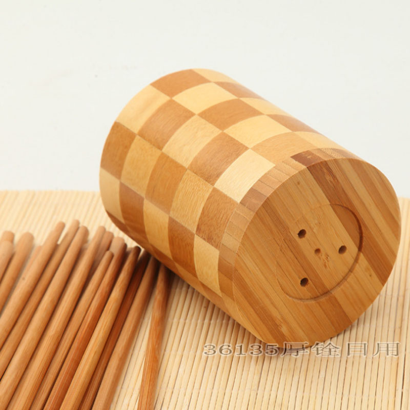 Chopsticks Container Natural Environmentally Friendly Round Chopsticks Container Can Be Eachable details Picture