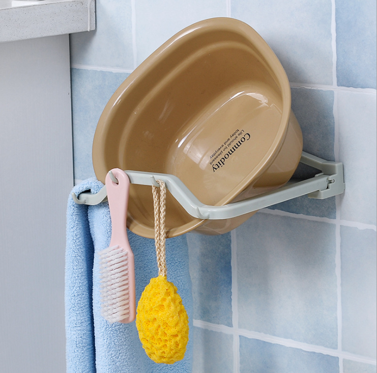 强力吸盘脸盆架挂架卫生间脸盆收纳架浴室壁挂厨房墙壁挂钩置物架细节图