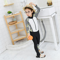 Children's long sleeve sun protection one-piece swimsuit jellyfish suit float wetsuit girls' swimsuit 2018 new baby wetsuit