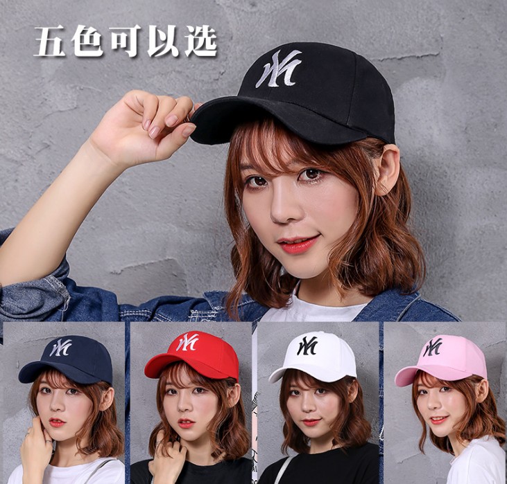 新款春夏字母帽子男士韩版运动棒球帽女士遮阳防晒鸭舌帽图