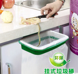 Upgraded wall-mounted kitchen door-back cabinet garbage bag stand with anti-drop buckle garbage bag storage rack Specification image
