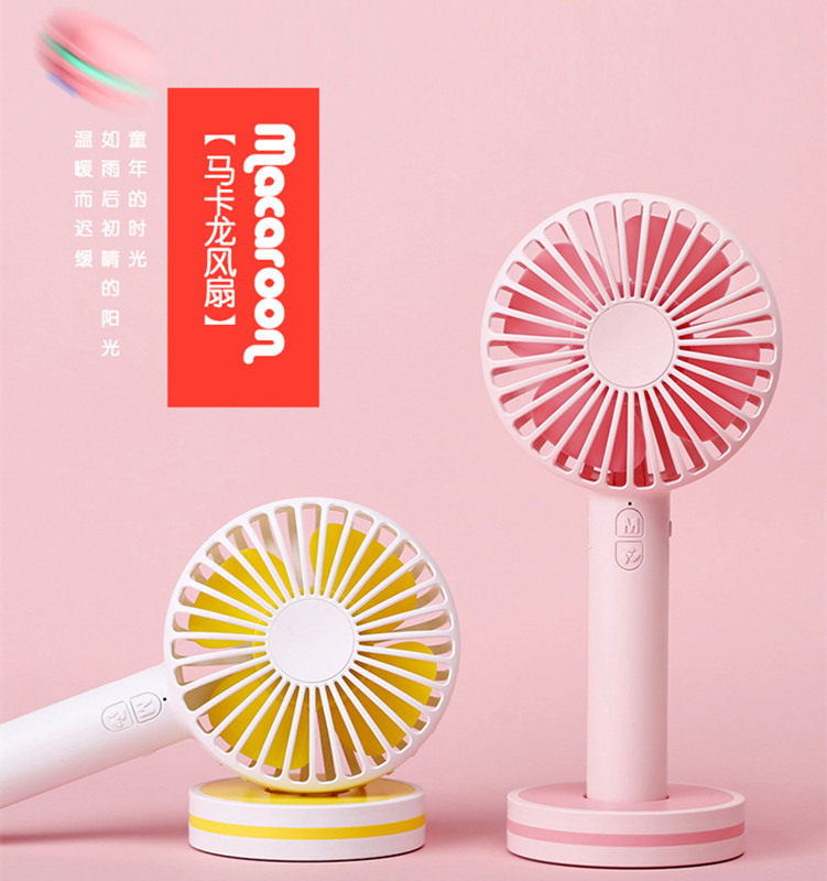 Creative Macaron Desktop small fan USB Makeup mirror small fan