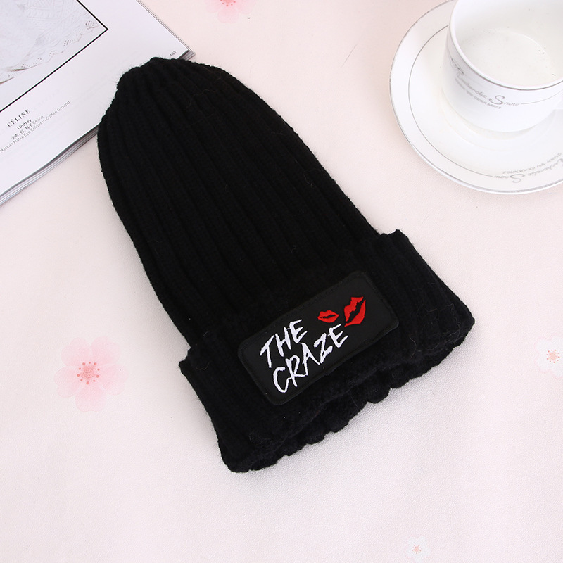 Wholesale of 2016 winter Korean version new woven label trendy men's and women's pullover pointed hats and warm woolen hats Specification image