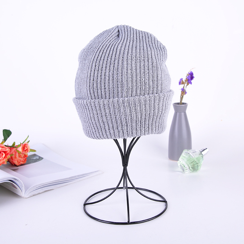 Rabbit fur and fleece thickened pullover caps for autumn and winter, Korean-style woolen caps and warm knitted caps are in stock for wholesale Application Scenario
