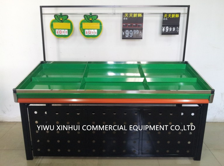 Fruit and vegetable shelves, single and double-layer fruit and vegetable storage racks, supermarket shelves, vegetable wholesale display racks details Picture