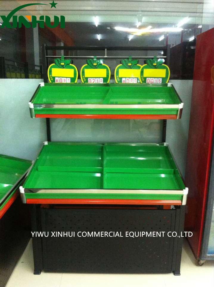 Fruit and vegetable shelves, single and double-layer fruit and vegetable storage racks, supermarket shelves, vegetable wholesale display racks