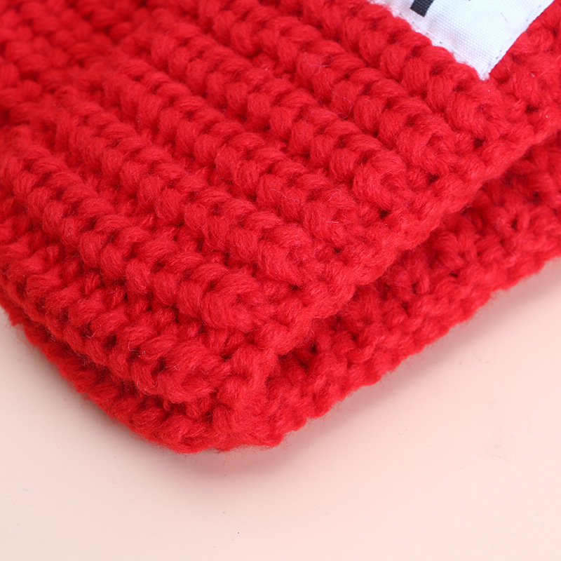 Solid color pointed warm thickened Korean version autumn and winter pacifier wool knitted cap accessories in stock, female style and student wholesale Application Scenario