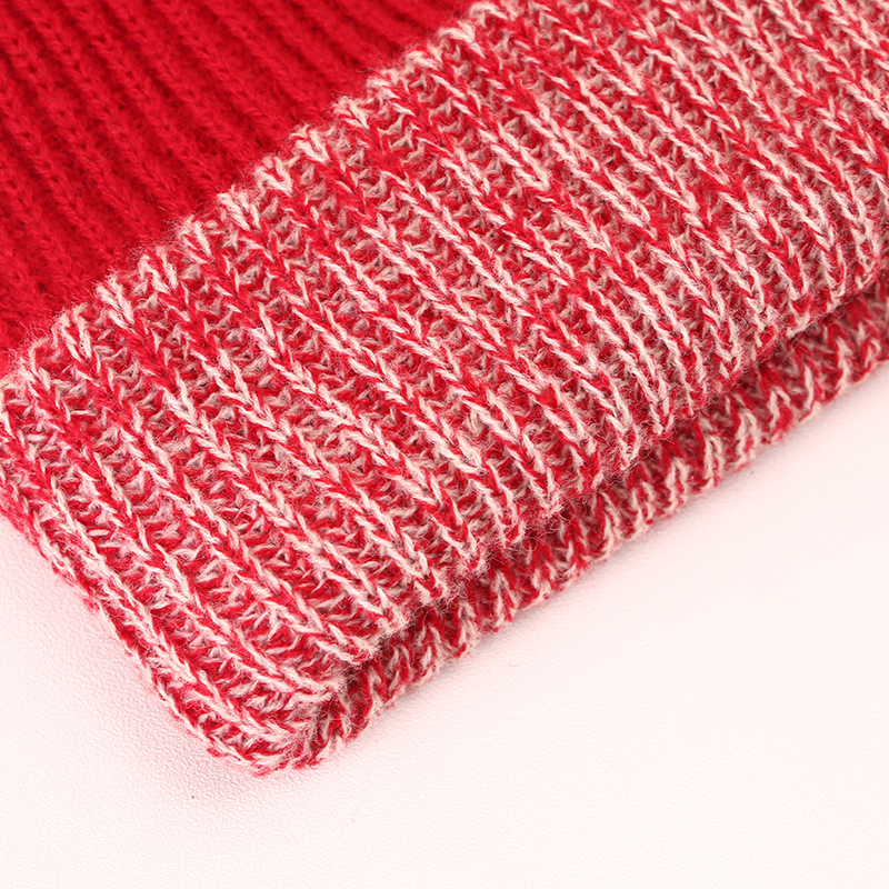 Wholesale of new autumn and winter Korean version fleece knitted caps for men and women in mixed colors with flanged edges and other colors for warmth Specification image