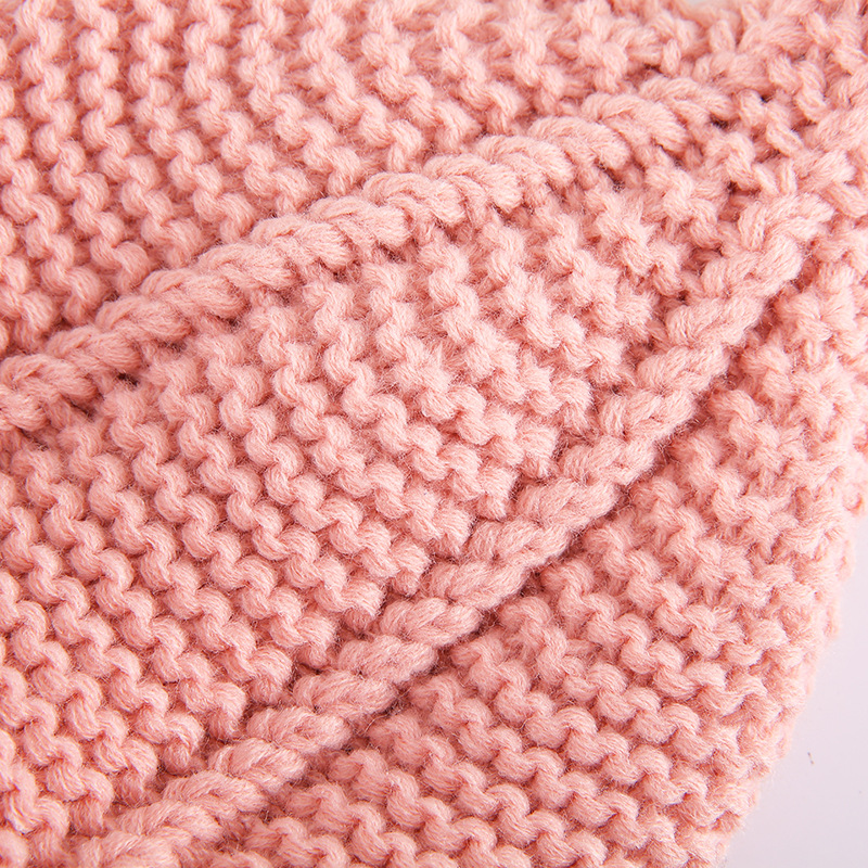 Adult Korean version autumn and winter coarse wool knitted caps, hand-rolled warm pacifier caps, and parent-child caps are in stock and available for purchase Specification image