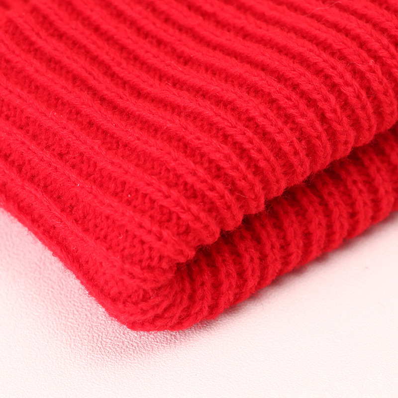A cute and simple Korean cat-ear woolen hat for winter warmth in solid color knitted hat Specification image