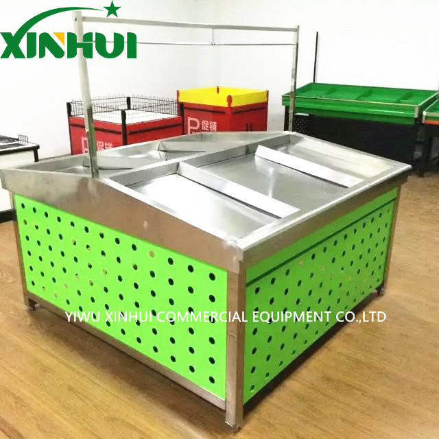 Fruit and vegetable shelves, single and double-layer fruit and vegetable storage racks, supermarket shelves, vegetable wholesale display racks