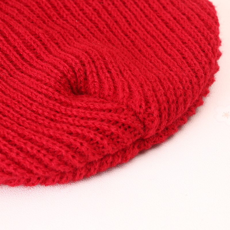 Wholesale of new autumn and winter Korean version fleece knitted caps for men and women in mixed colors with flanged edges and other colors for warmth details Picture