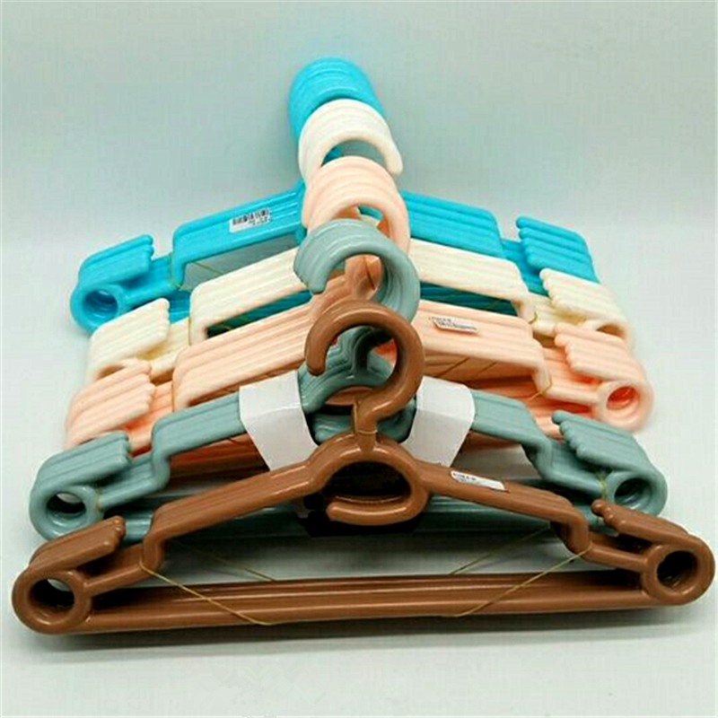 Thickened shoulder seamless plastic adult clothes hanger, household clothes rack, support hook, anti-slip cooling clothes hanger