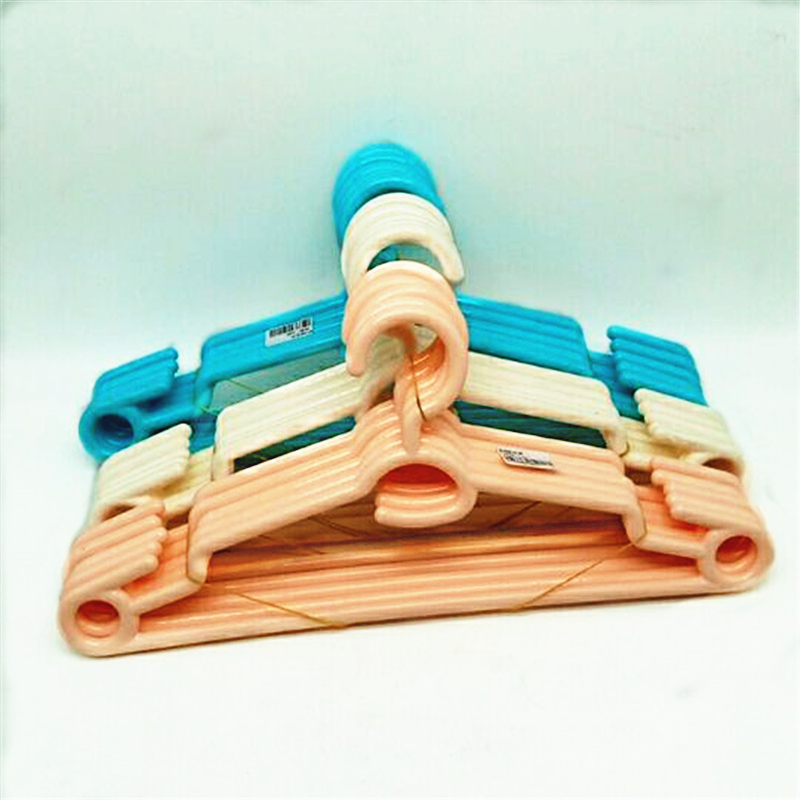 Thickened shoulder seamless plastic adult clothes hanger, household clothes rack, support hook, anti-slip cooling clothes hanger details Picture