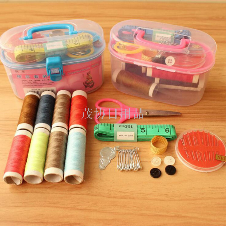 Treasure box Sewing box set 10 pieces sewing kit cheap to carry sewing set