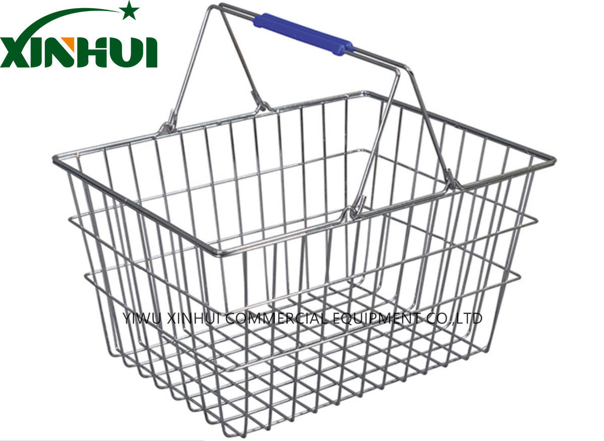 Supermarket metal shopping basket net silk basket shopping basket thumbnail