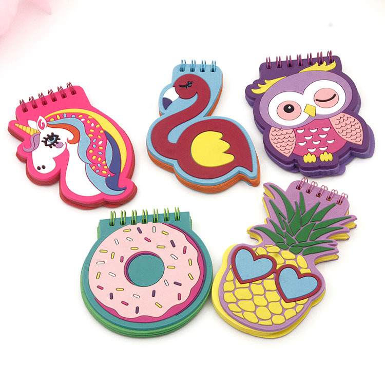 New cartoon notebook, creative PVC cover, coil loose-leaf notepad, portable notepad