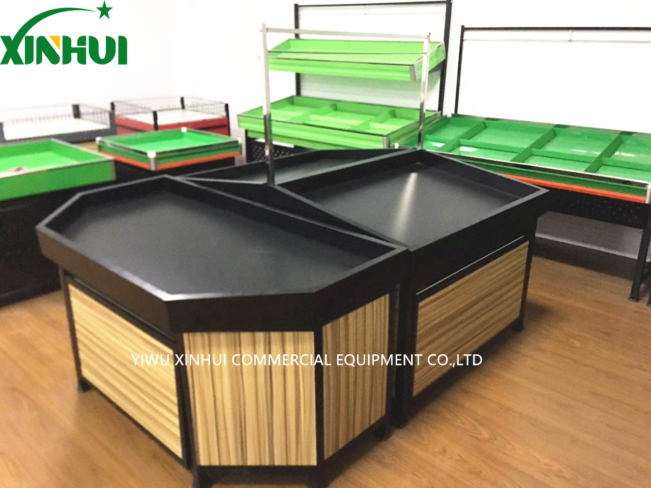 Fruit and vegetable racks, single and double-layer fruit and vegetable storage racks, supermarket shelves, vegetable wholesale display racks