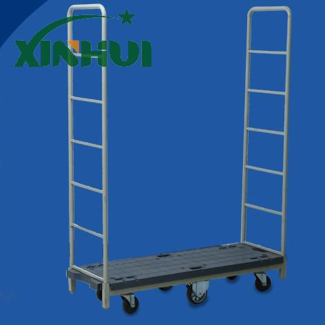 The stainless steel logistics trolley factory supplies six-wheeled trolleys